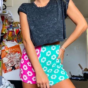 Groovy Floral Patchwork Handmade Shorts